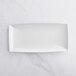 An American Metalcraft white rectangular melamine tray.