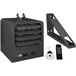 A black King Electric industrial unit heater with remote control.