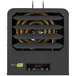 A black King 2-Stage portable unit heater with a digital display and fan inside.
