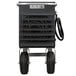 A large black King Electric portable industrial unit heater with wheels.