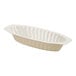 A bone or ivory plastic oval bowl or serving boat.