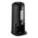 A black Zojirushi beverage dispenser with a clear glass lid.