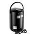 A black Zojirushi commercial hot water dispenser with a cord.
