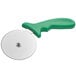 A Choice 4" pizza cutter with a green polypropylene handle.