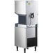 A stainless steel Scotsman Meridian ice machine with a water dispenser.