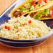 A bowl of Sarita yellow rice with saffron.