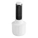 A plastic stretch wrap dispenser with a black handle and grip.