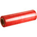 a red plastic wrap roll