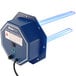A blue OdorStop air purifier with two UV bulbs.