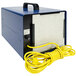 An OdorStop OS4500 ozone generator in a blue box with a yellow cord.