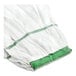 A white cloth with green straps.