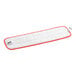 A white and red Lavex microfiber mop pad with hook and loop backing.