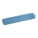 A blue Lavex microfiber mop pad with hook and loop attachment.