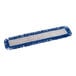 A blue mop with white fringes.
