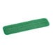 A green Lavex microfiber mop pad with hook and loop backing on a white background.