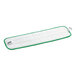 A white and green Lavex microfiber mop pad with hook and loop.
