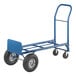 A blue Lavex 2-in-1 hand truck with black wheels.