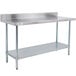 A Regency stainless steel work table with undershelf.