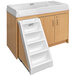 A maple wood Tot Mate toddler walkup changing table.