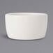 A Tuxton TuxTrendz white china ramekin.