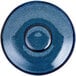 A Tuxton TuxTrendz Artisan Night Sky saucer with a blue circle.