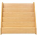 A Tot Mate maple laminate book display with five shelves.