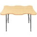 A rectangular wooden Tot Mate table with metal legs.