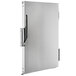 A stainless steel door assembly with a handle for a Cooking Performance Group CHSP1 Cook and Hold Oven.