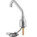 A Waterloo chrome hands-free sensor faucet with a gooseneck spout.