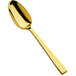 A Bon Chef gold stainless steel teaspoon with a long handle.