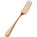 A Bon Chef matte rose gold European dinner fork.