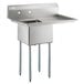 A Steelton stainless steel one compartment sink with right drainboard.