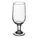 An Acopa Select stemmed Pilsner glass with a small base and clear glass.