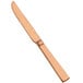 A Bon Chef stainless steel dinner knife with a matte rose gold handle.