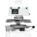 A white and black Proluxe Electromechanical Automatic Pizza Dough Press machine.