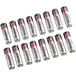 A row of Energizer AA batteries in a pack of 16.