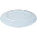 A light blue Thunder Group Blue Jade melamine platter with a white rim.