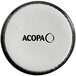 A white and black circular Acopa ramekin.