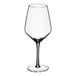 An Acopa Silhouette wine glass with a stem and clear finish.