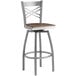 a chair with a wooden seat