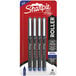 A package of 4 Sharpie roller ball pens with blue ink.