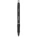 A Sharpie S-Gel Black Retractable Gel Pen with black barrel and tip.