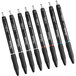a close-up of a black pen