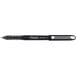 A black Sharpie roller ball pen with a clear cap and silver tip.