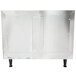 The back of a stainless steel Nemco Countertop Pizza Oven with a door open.