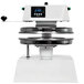 A white Proluxe Apex Pro X2 dough press with a black button and digital display.