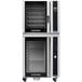 A Moffat Turbofan convection oven with two racks on shelves.