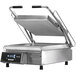 A Proluxe Vantage heavy-duty clamshell sandwich grill with smooth plates on a deli counter.