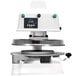 A white Proluxe Impact X1M pizza dough press machine with black accents and a black screen.