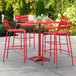 a table and chairs on a patio